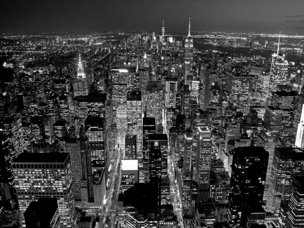 Midtown Manhattan at night art print by Richard Berenholtz for $57.95 CAD