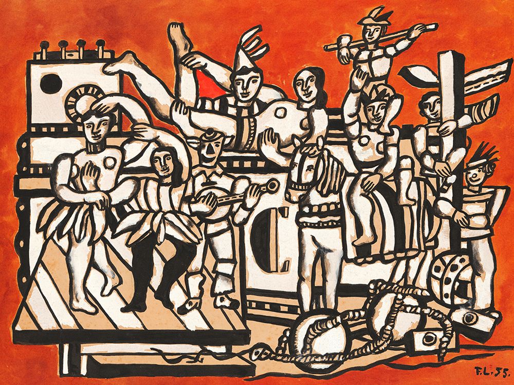 Untitled, 1955 art print by Fernand Leger for $57.95 CAD