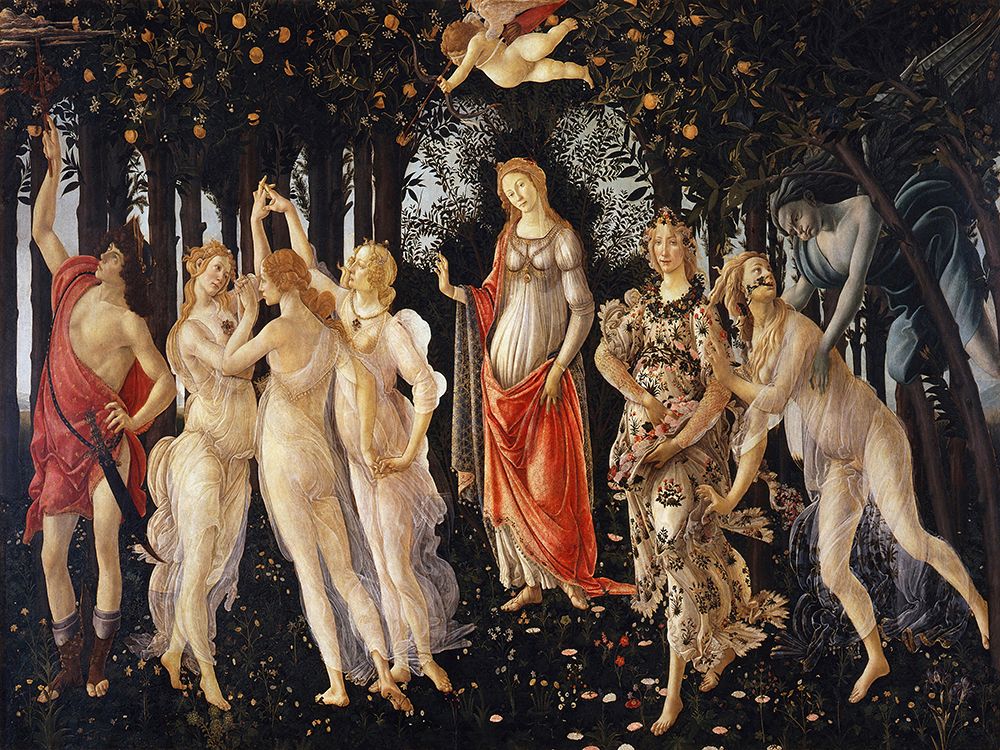 La Primavera (Spring), 1481-1482 art print by Sandro Botticelli for $57.95 CAD
