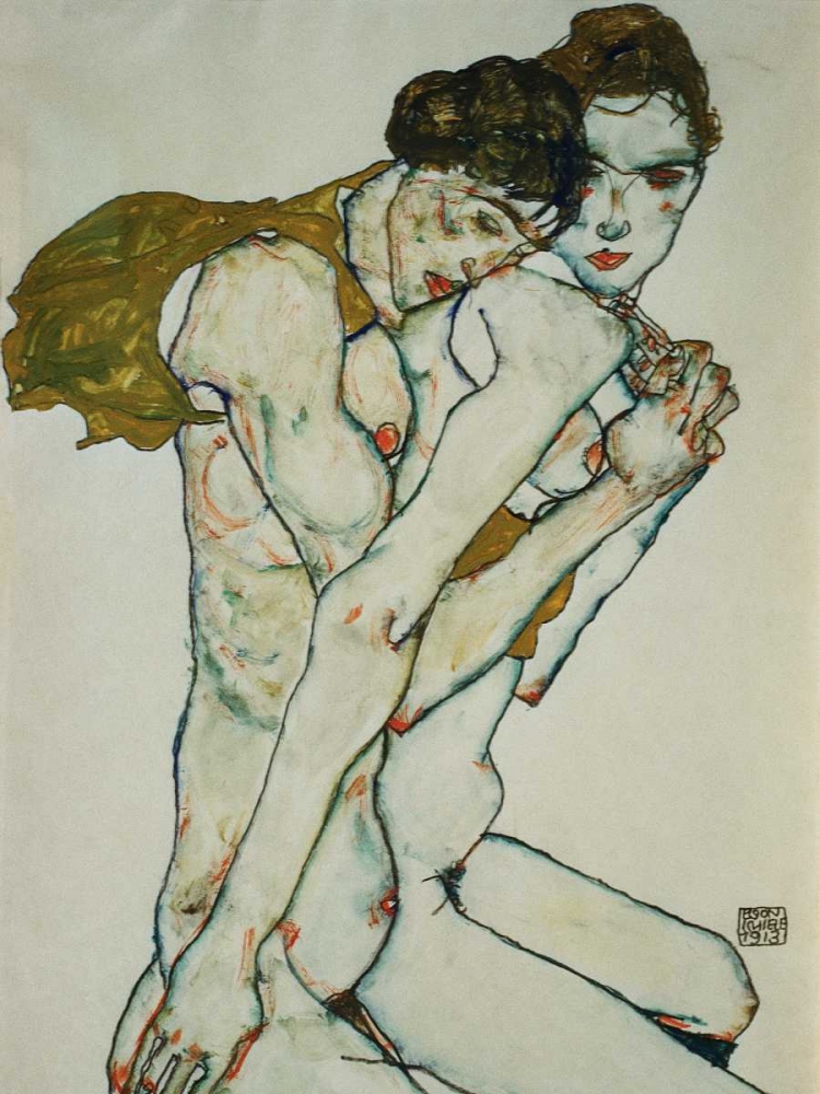 Friendship art print by Egon Schiele for $57.95 CAD