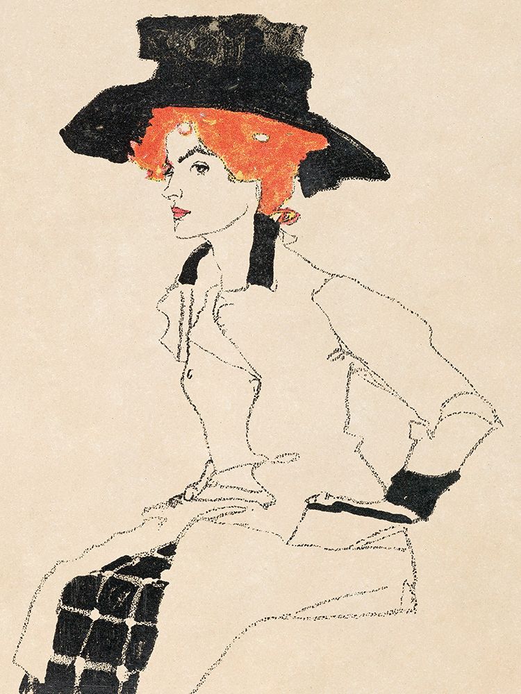 Portrait of a Woman art print by Egon Schiele for $57.95 CAD