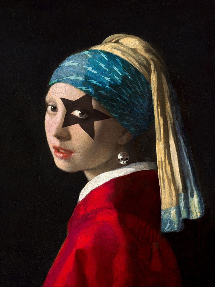 Girl with Skull Earring art print by Steven Hill for $57.95 CAD