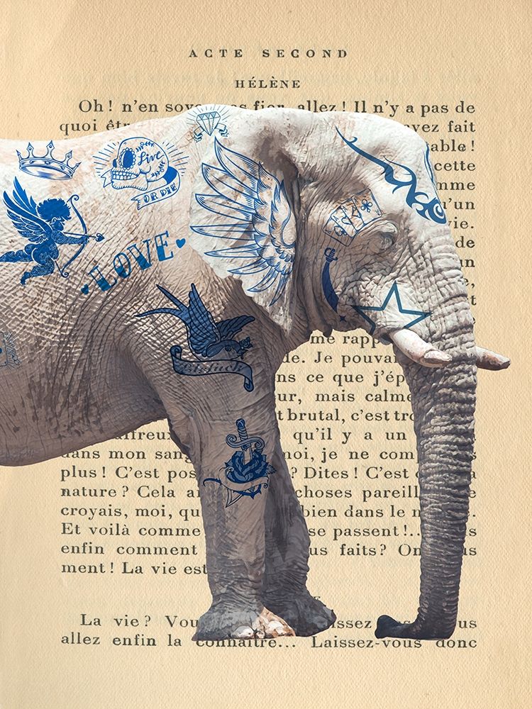 Tattooed Savannah I art print by Steven Hill for $57.95 CAD