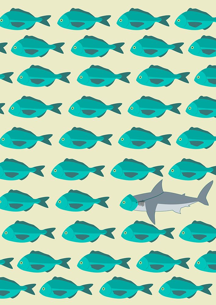 Blue Fish art print by Steven Hill for $57.95 CAD