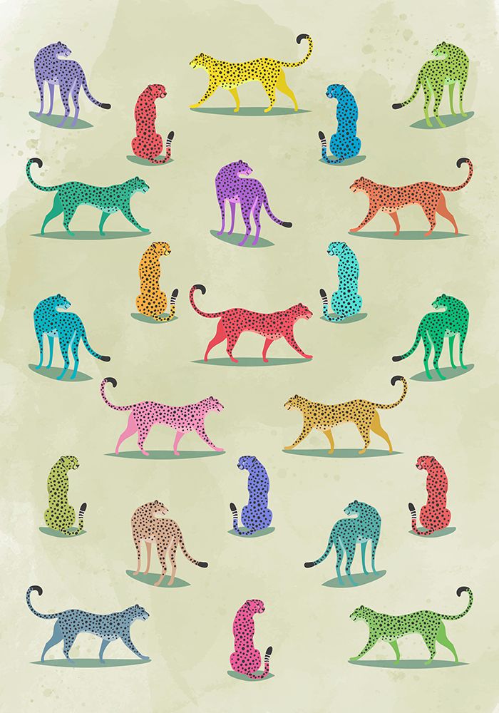 Wildlife pattern I (multicolor) art print by Steven Hill for $57.95 CAD