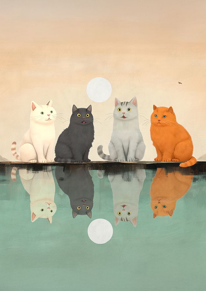 Friends in the moonlight (detail) art print by Stef Lamanche for $57.95 CAD