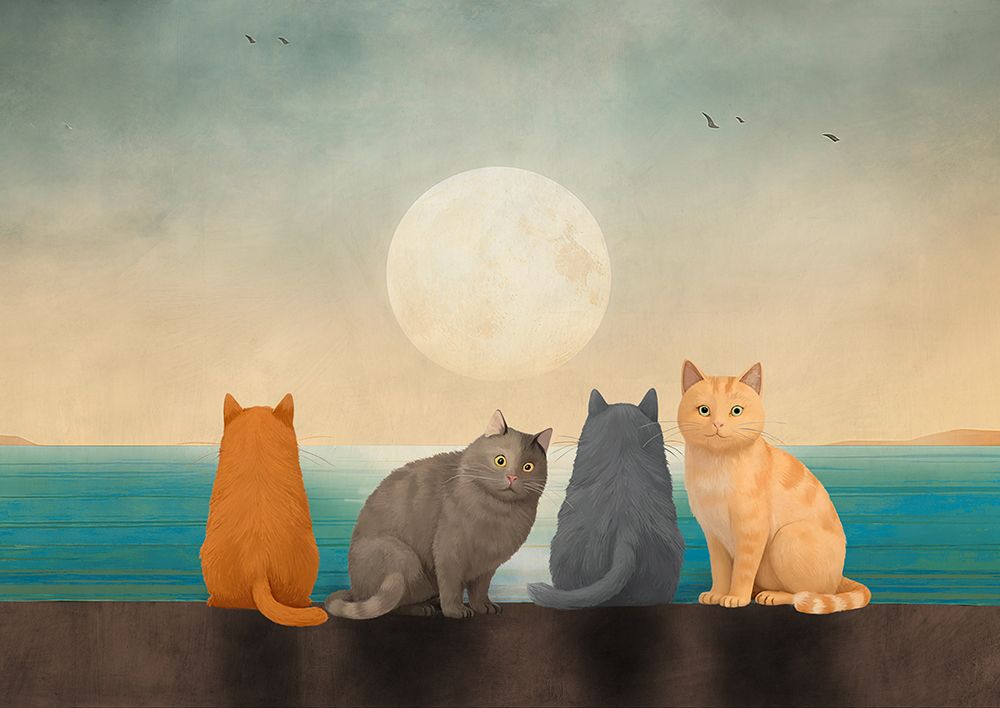 Under the Moon (detail) art print by Stef Lamanche for $57.95 CAD