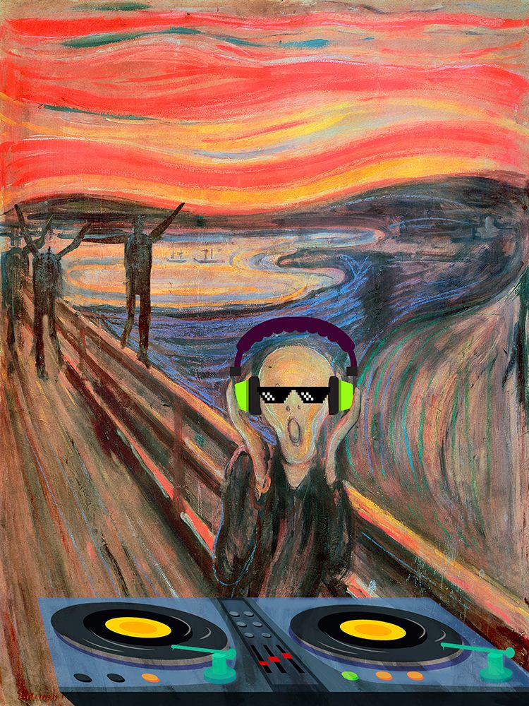 Munch the DJ art print by Matt Spencer for $57.95 CAD