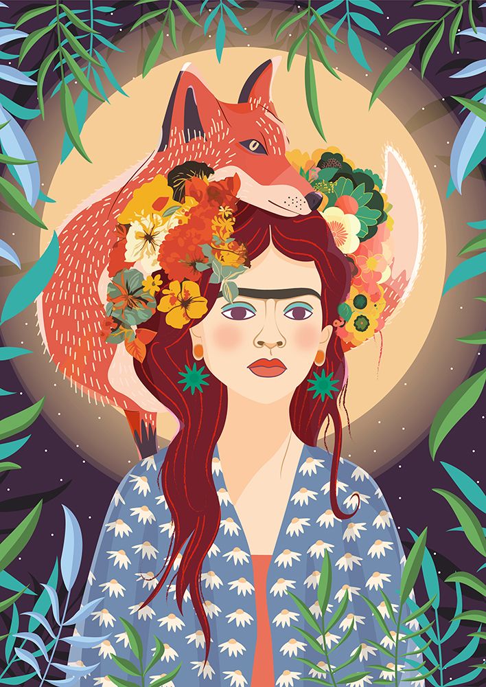 Goddess of a Magic Moon (detail) art print by Toons Much for $57.95 CAD