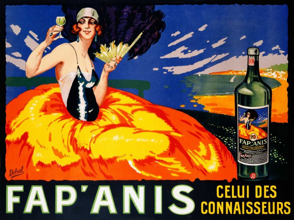 Fap Anis ca. 1920-1930 art print by Delval for $57.95 CAD