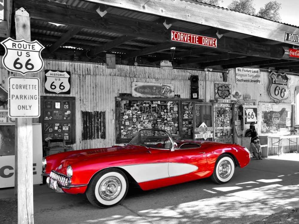 Red Corvette art print by Vadim Ratsenskiy for $57.95 CAD
