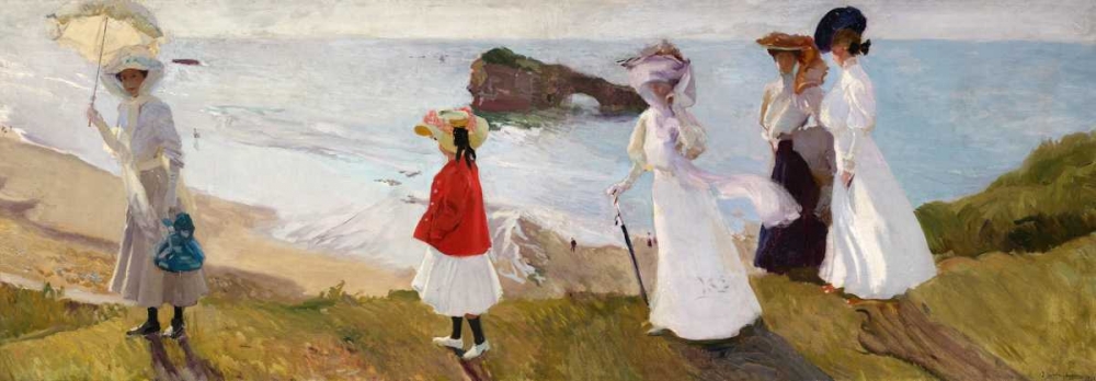Lighthouse Walk at Biarritz art print by Joaquín Sorolla y Bastida for $57.95 CAD