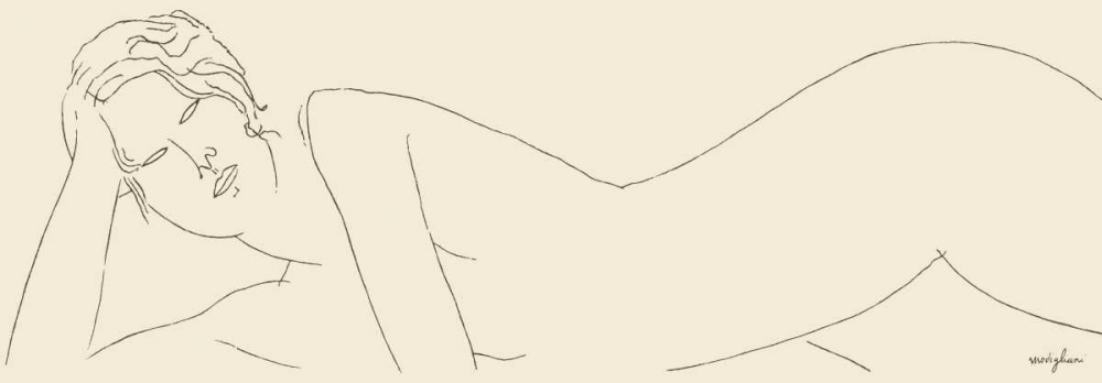 Nu allonge art print by Amedeo Modigliani for $57.95 CAD