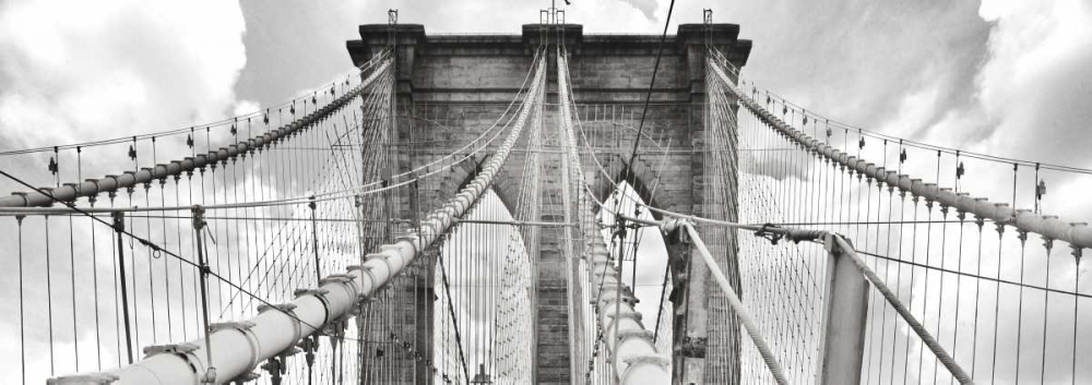 Morning on Brooklyn Bridge, NYC art print by Anonymous for $57.95 CAD