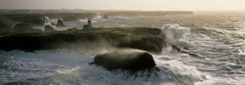 Phare des Poulains lors d une tempete art print by Jean Guichard for $57.95 CAD