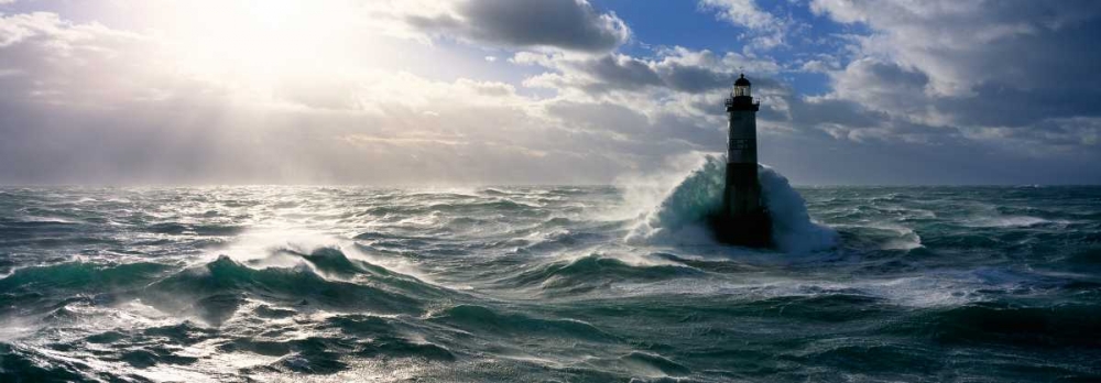 Phare d Ar-Men Mer d iroise art print by Jean Guichard for $57.95 CAD