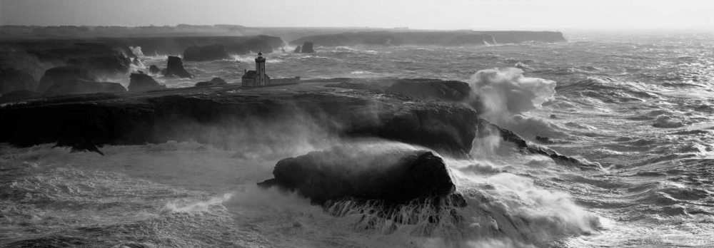 Phare des Poulains lors d une tempete art print by Jean Guichard for $57.95 CAD