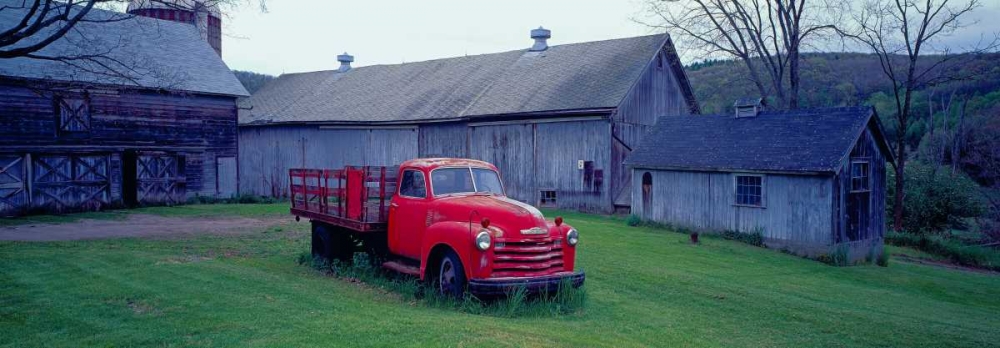 Red Vintage Pickup art print by Richard Berenholtz for $57.95 CAD