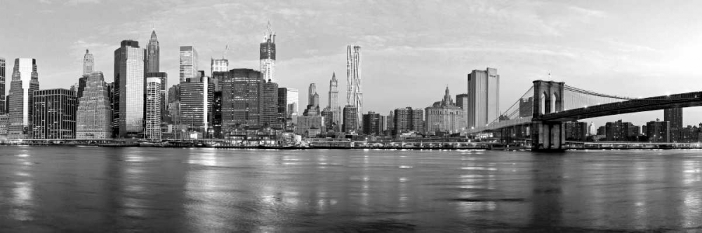 Manhattan and Brooklyn Bridge, NYC art print by Vadim Ratsenskiy for $57.95 CAD