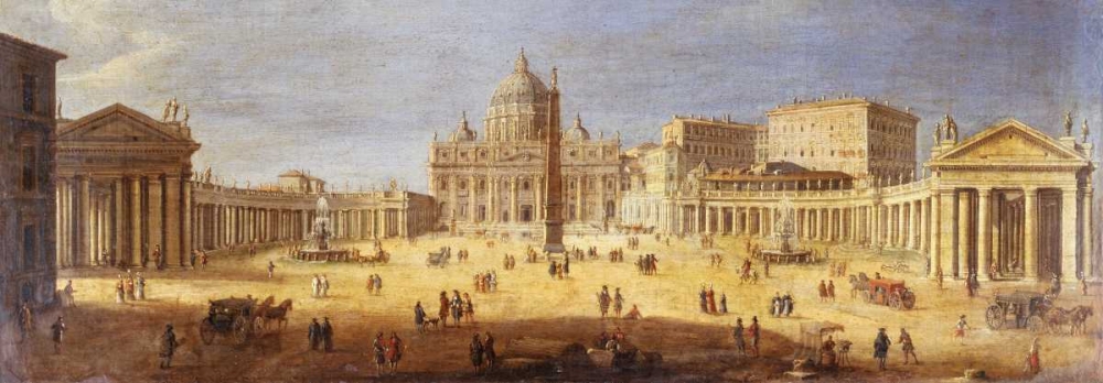 Piazza San Pietro Rome art print by Gaspar van Wittel for $57.95 CAD