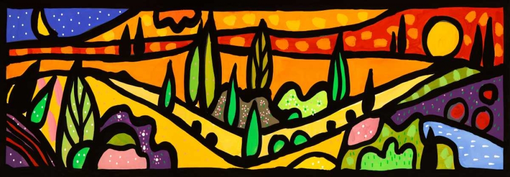 Vallata al tramonto art print by Wallas for $57.95 CAD