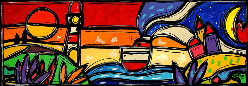 E un bellissimo tramonto art print by Wallas for $57.95 CAD