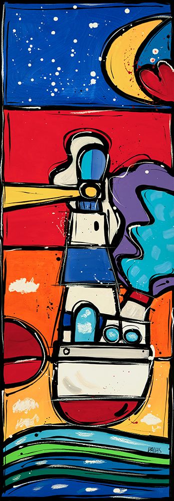 Faro in blu art print by Wallas for $57.95 CAD