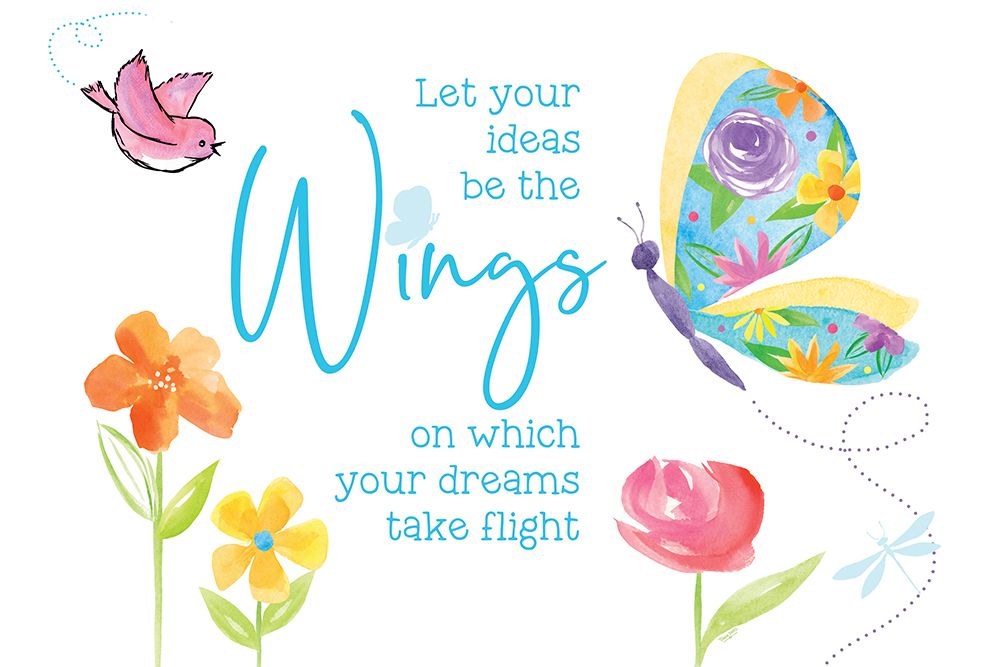 Dreams Take Flight on White III art print by Tara Reed for $57.95 CAD