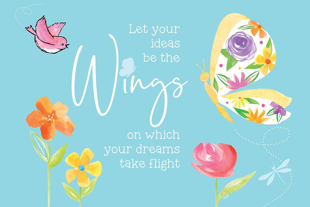Dreams Take Flight on Blue III art print by Tara Reed for $57.95 CAD