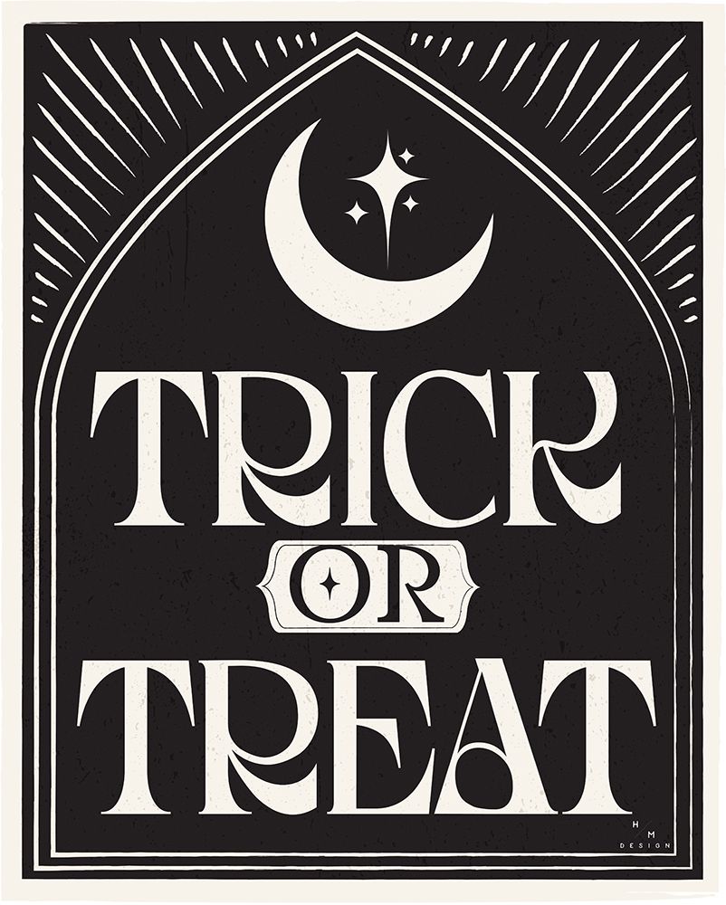 Haunted Halloween XV on black art print by HM Design for $57.95 CAD