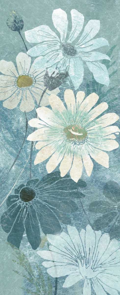 Teal Daisy Patch Panel II art print by Tre Sorelle Studios for $57.95 CAD