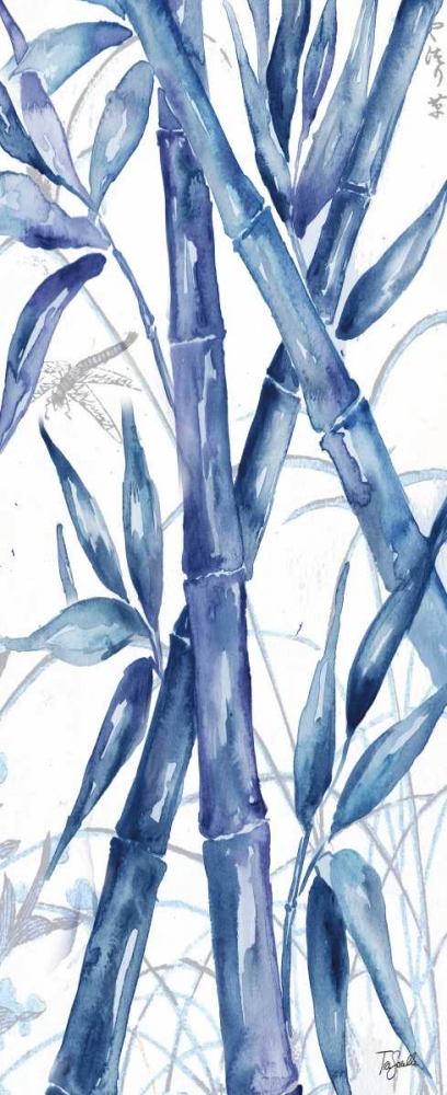 Indigo Asian Bamboo Panel I art print by Tre Sorelle Studios for $57.95 CAD