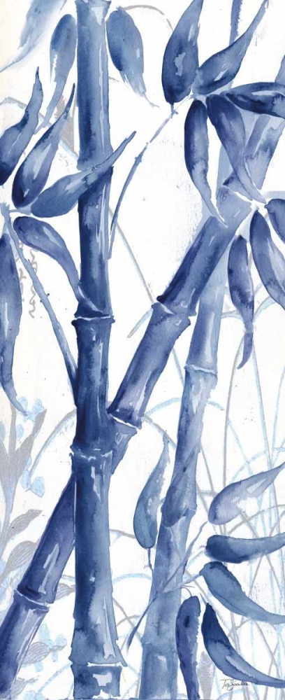 Indigo Asian Bamboo Panel II art print by Tre Sorelle Studios for $57.95 CAD