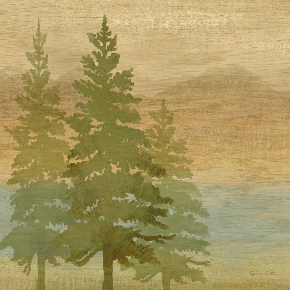 At the Lake Pine Trees I art print by Cynthia Coulter for $57.95 CAD