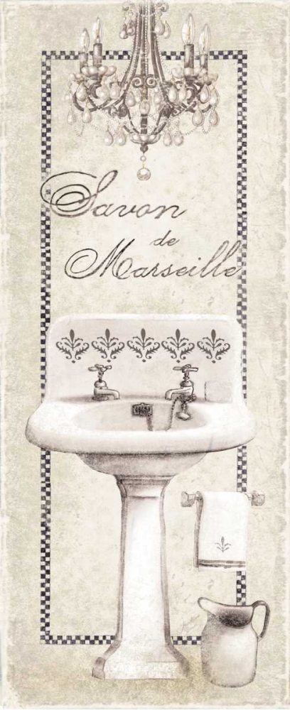 Fleur de Lis Bath Panel I art print by Marie-Elaine Cusson for $57.95 CAD