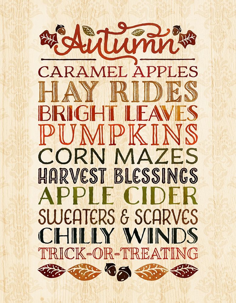 Signs of Autumn art print by Noonday Design for $57.95 CAD