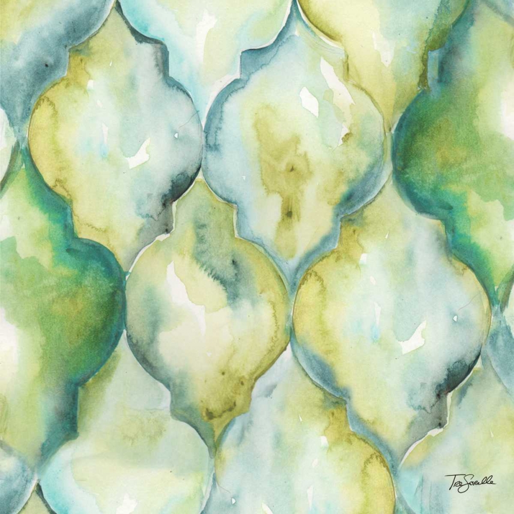Watercolor Arabesque II art print by Tre Sorelle Studios for $57.95 CAD