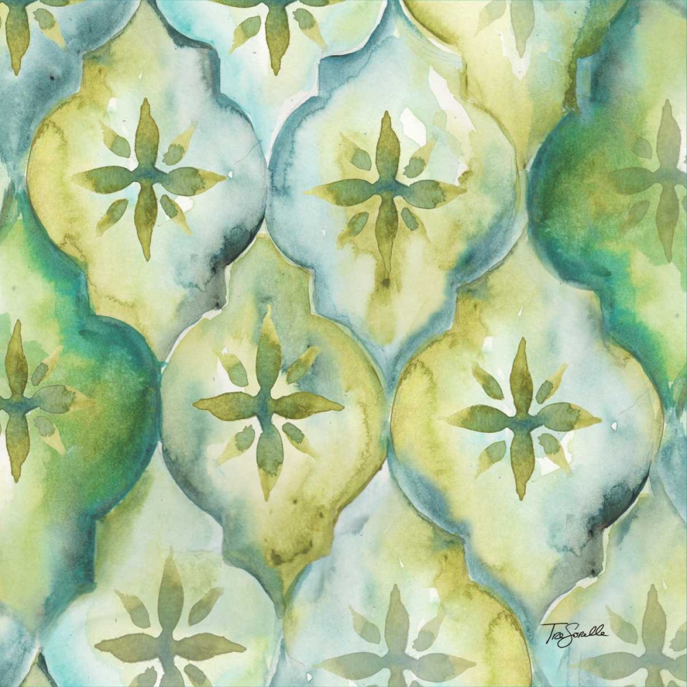 Watercolor Arabesque III art print by Tre Sorelle Studios for $57.95 CAD
