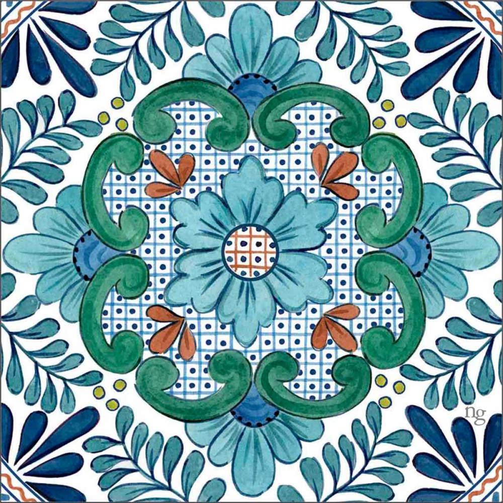 Talavera Azul I art print by Nancy Green Design for $57.95 CAD
