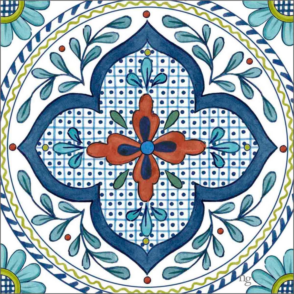 Talavera Azul II art print by Nancy Green Design for $57.95 CAD