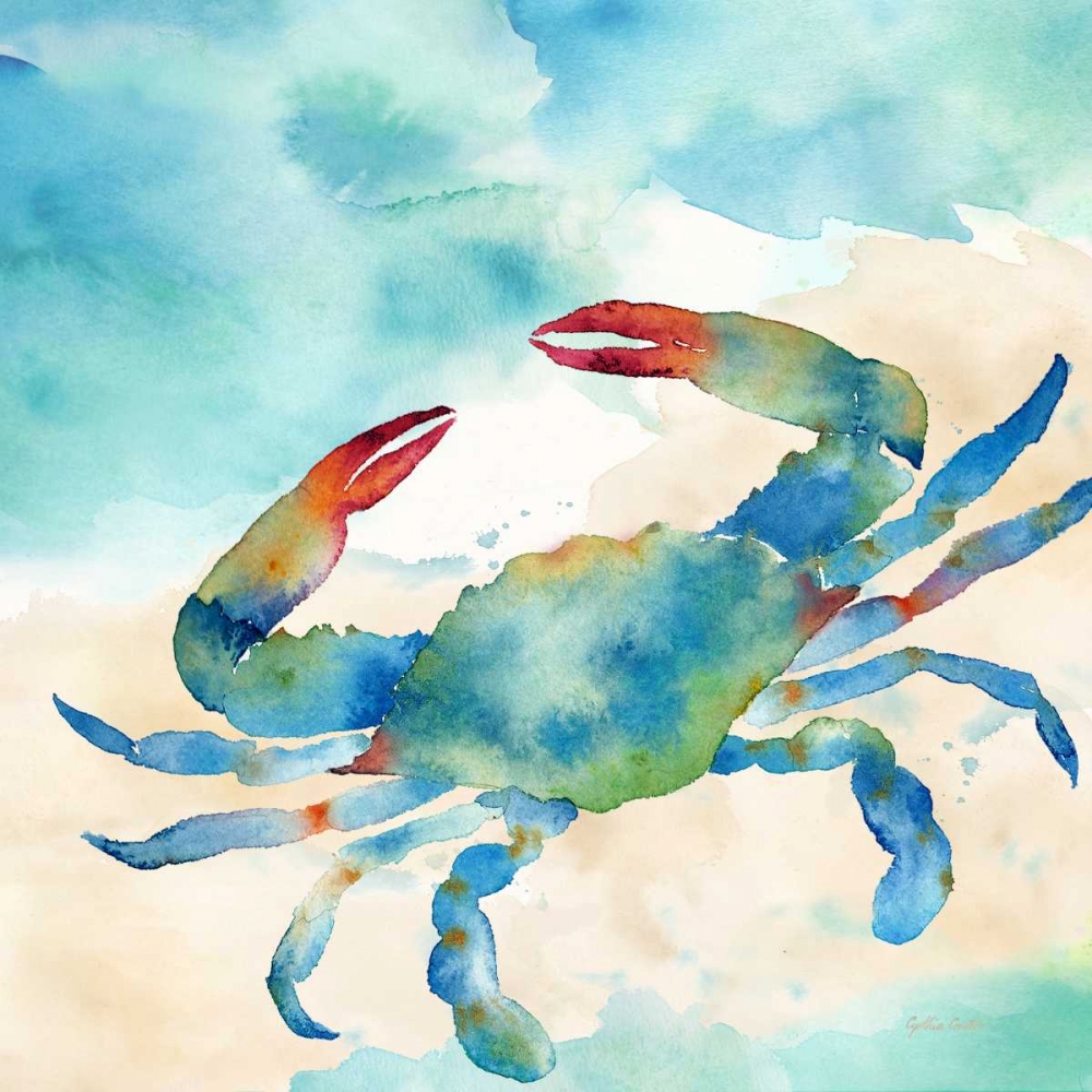 Sea Splash Crab art print by Cynthia Coulter for $57.95 CAD