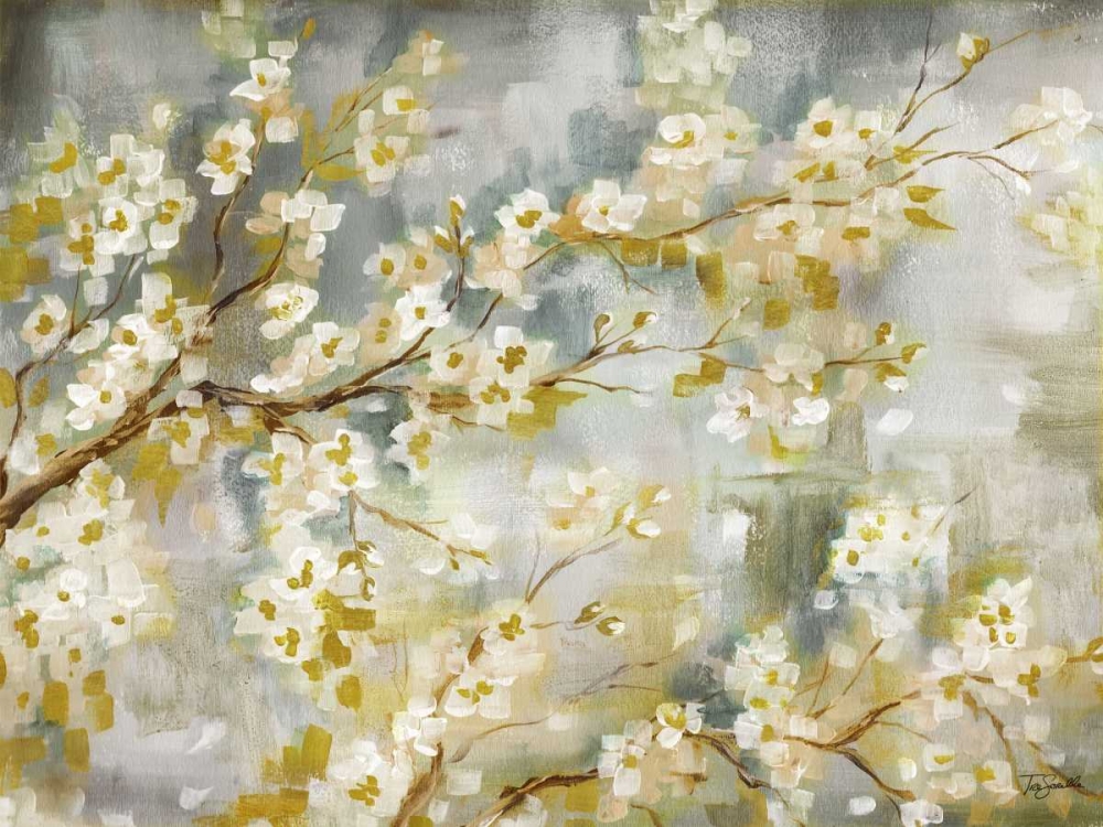 Golden Cherry Blossoms art print by Tre Sorelle Studios for $57.95 CAD