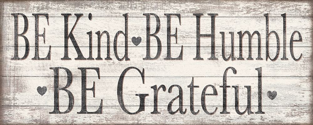 Kind Humble Grateful Wood Sign art print by Jen Killeen for $57.95 CAD