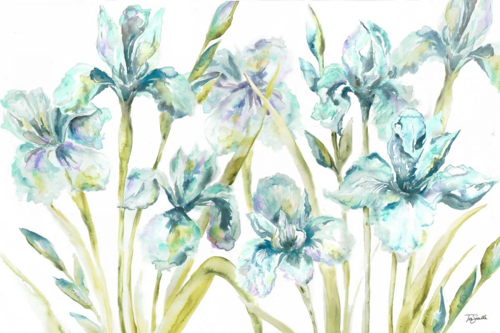 Watercolor Iris Landscape art print by Tre Sorelle Studios for $57.95 CAD