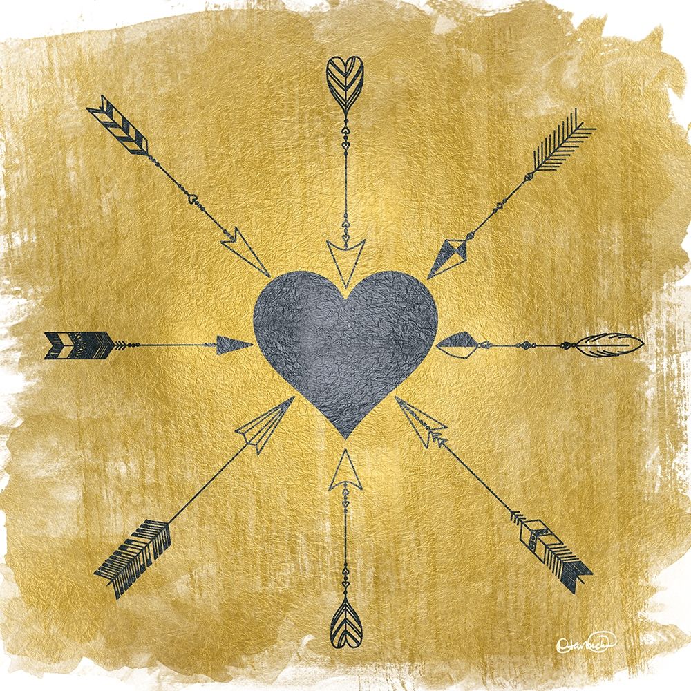 Straight to the Heart Gold art print by Nicole Harbick for $57.95 CAD