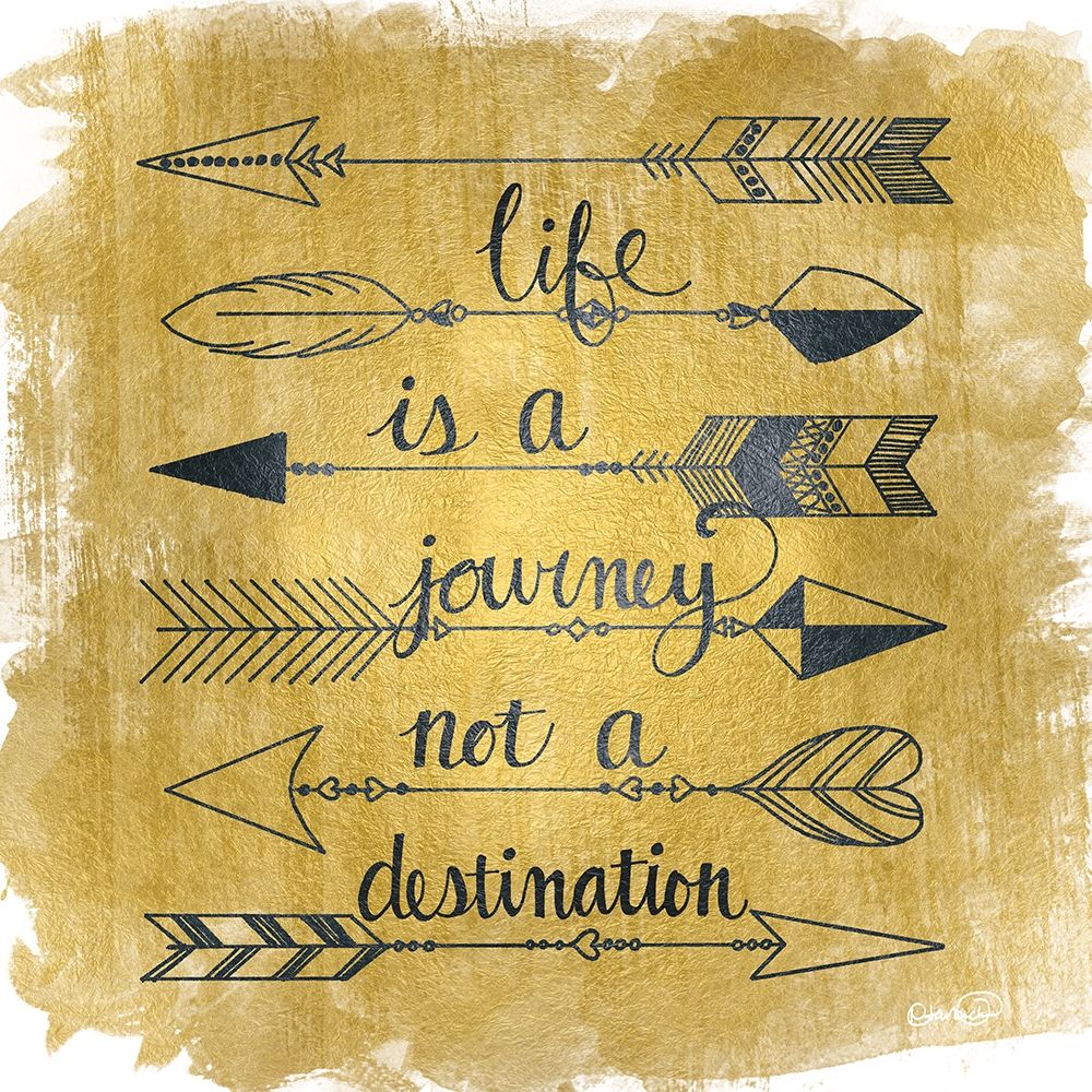 Life Journeys Arrow Gold art print by Nicole Harbick for $57.95 CAD
