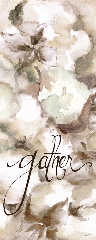 Cotton Boll Panel Grey Sentiment II (Gather) art print by Tre Sorelle Studios for $57.95 CAD