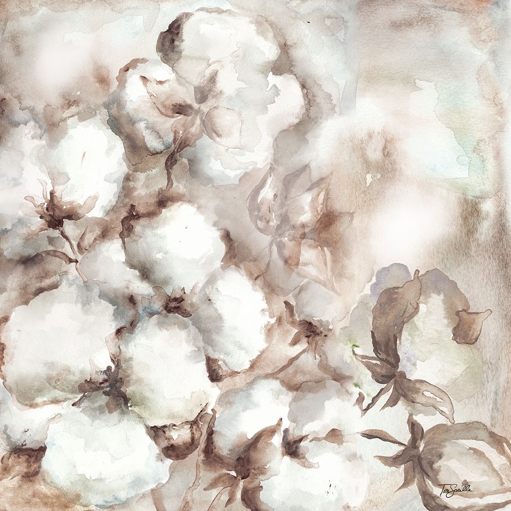 Cotton Boll Triptych I art print by Tre Sorelle Studios for $57.95 CAD