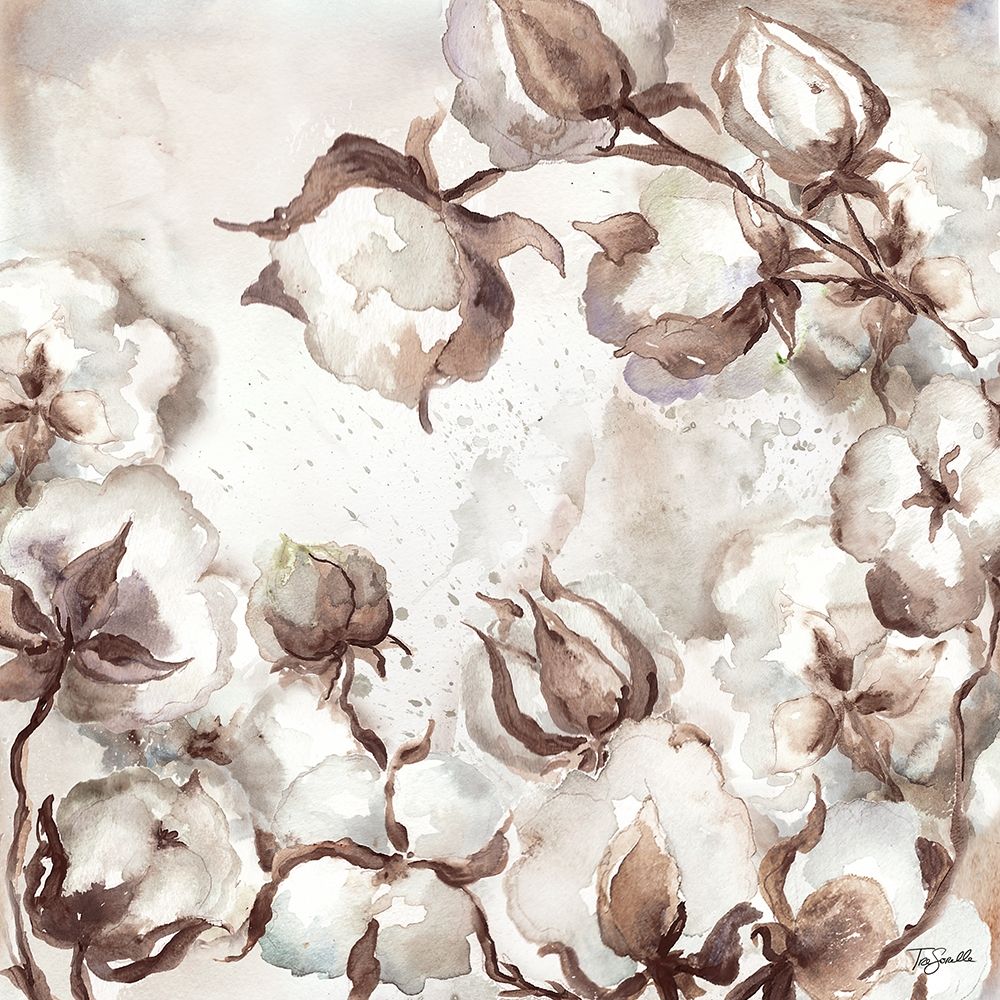 Cotton Boll Triptych II art print by Tre Sorelle Studios for $57.95 CAD