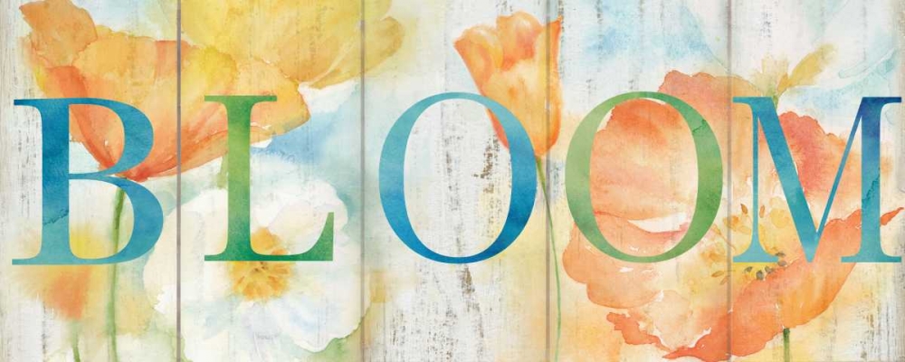 Watercolor Poppy Meadow Bloom Sign art print by Cynthia Coulter for $57.95 CAD